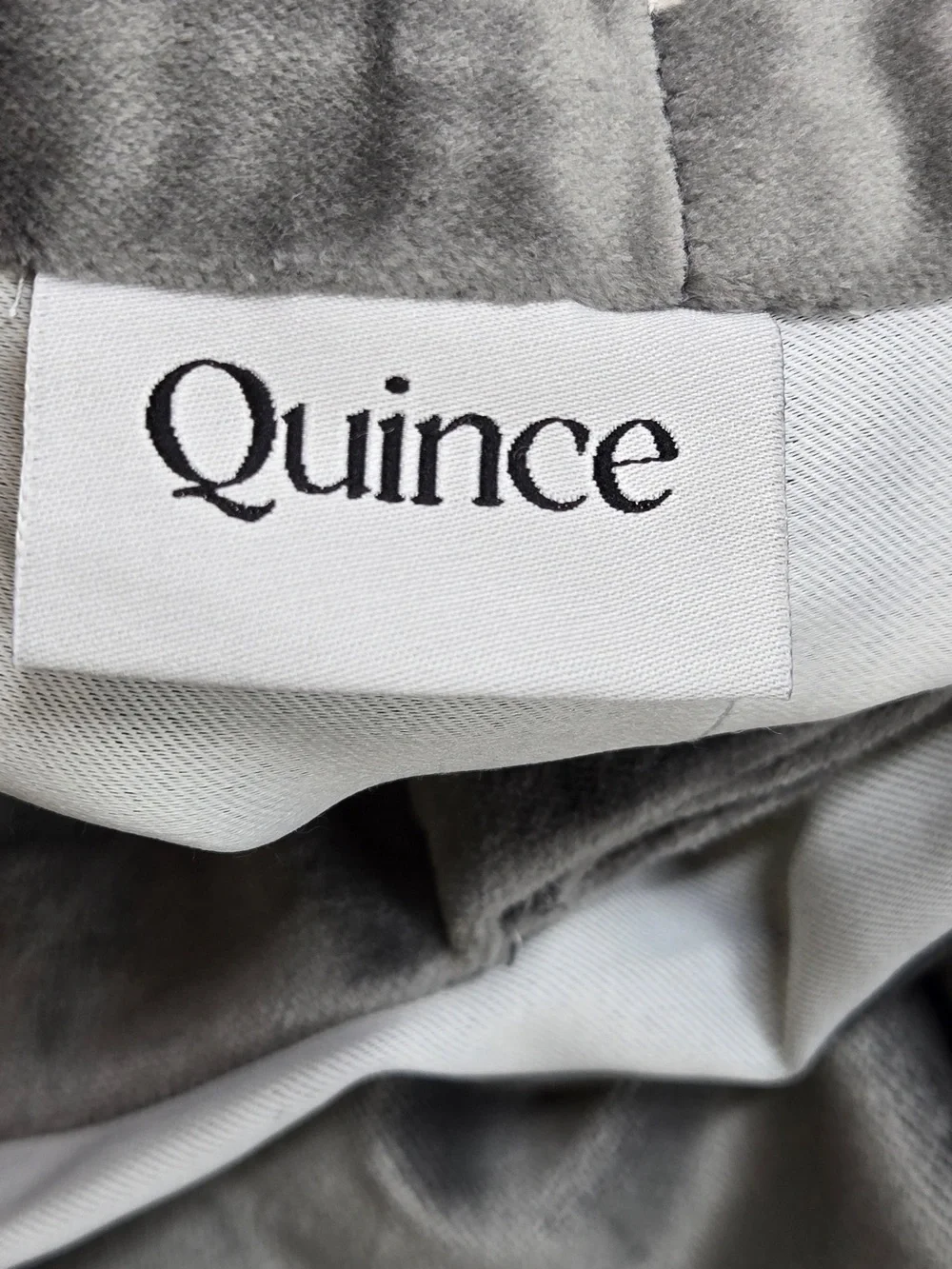 NWT QUINCE Set Of 2 48x96 Cotton Velvet True Blackout Curtains Slate 9239